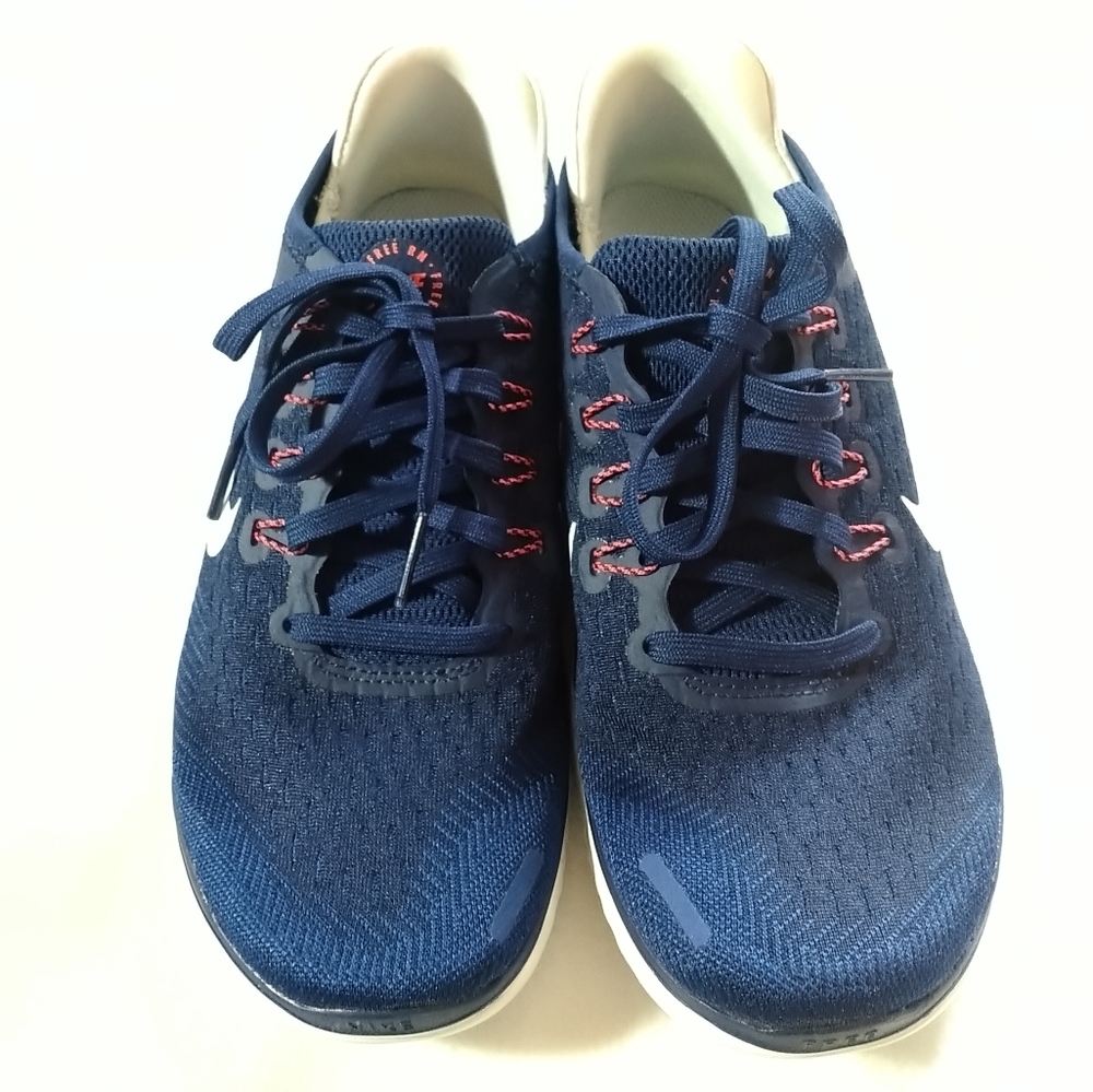 Womens Nike Free RN 2018 Navy/Pink/White - Picture 2 of 7